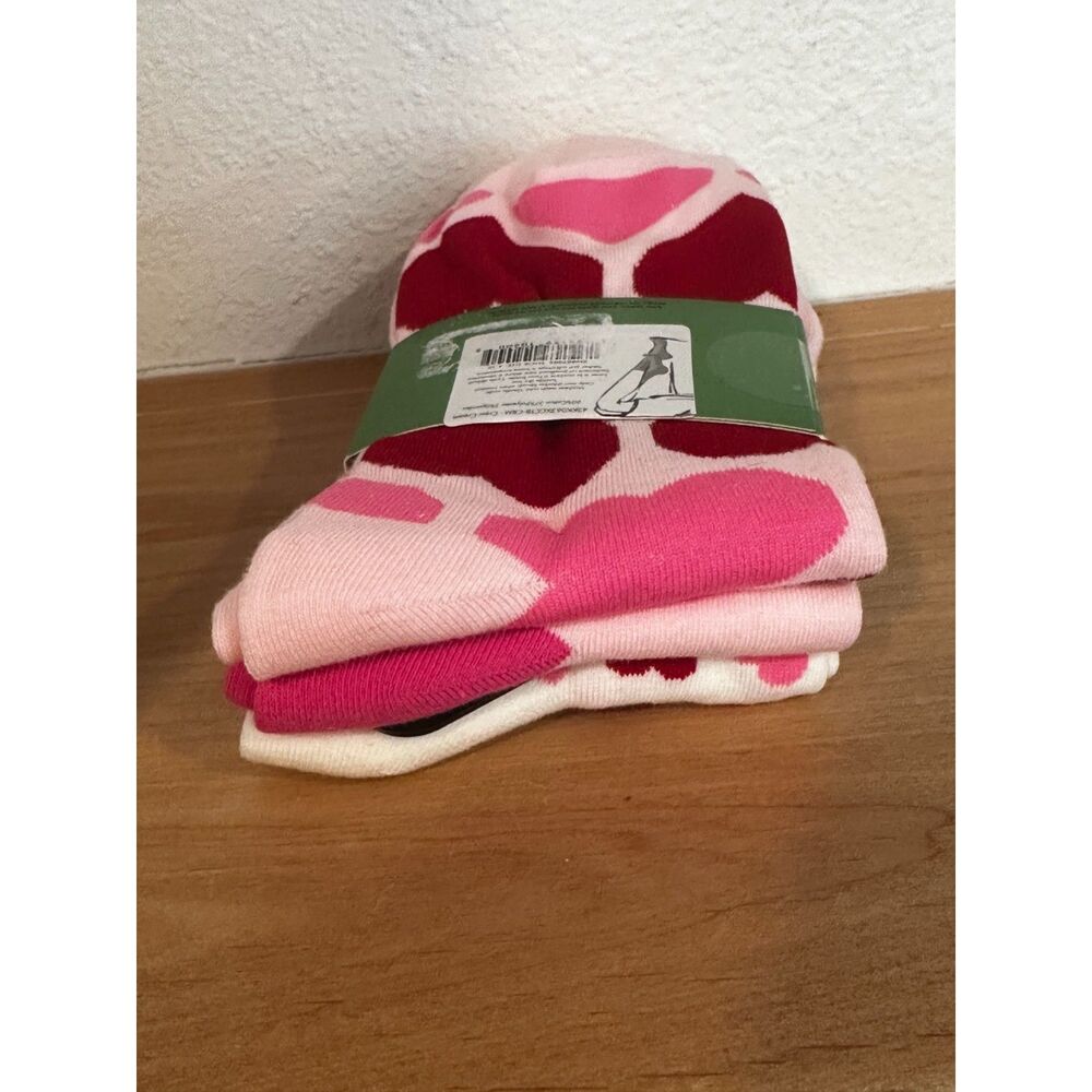 Kate Spade Crew Socks 3 Pairs Pink Valentine Hearts NWT NEW - Picture 3 of 6
